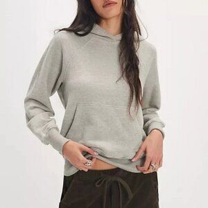Free People With Everything Sweatshirt Heather Grey Hoodie Top S